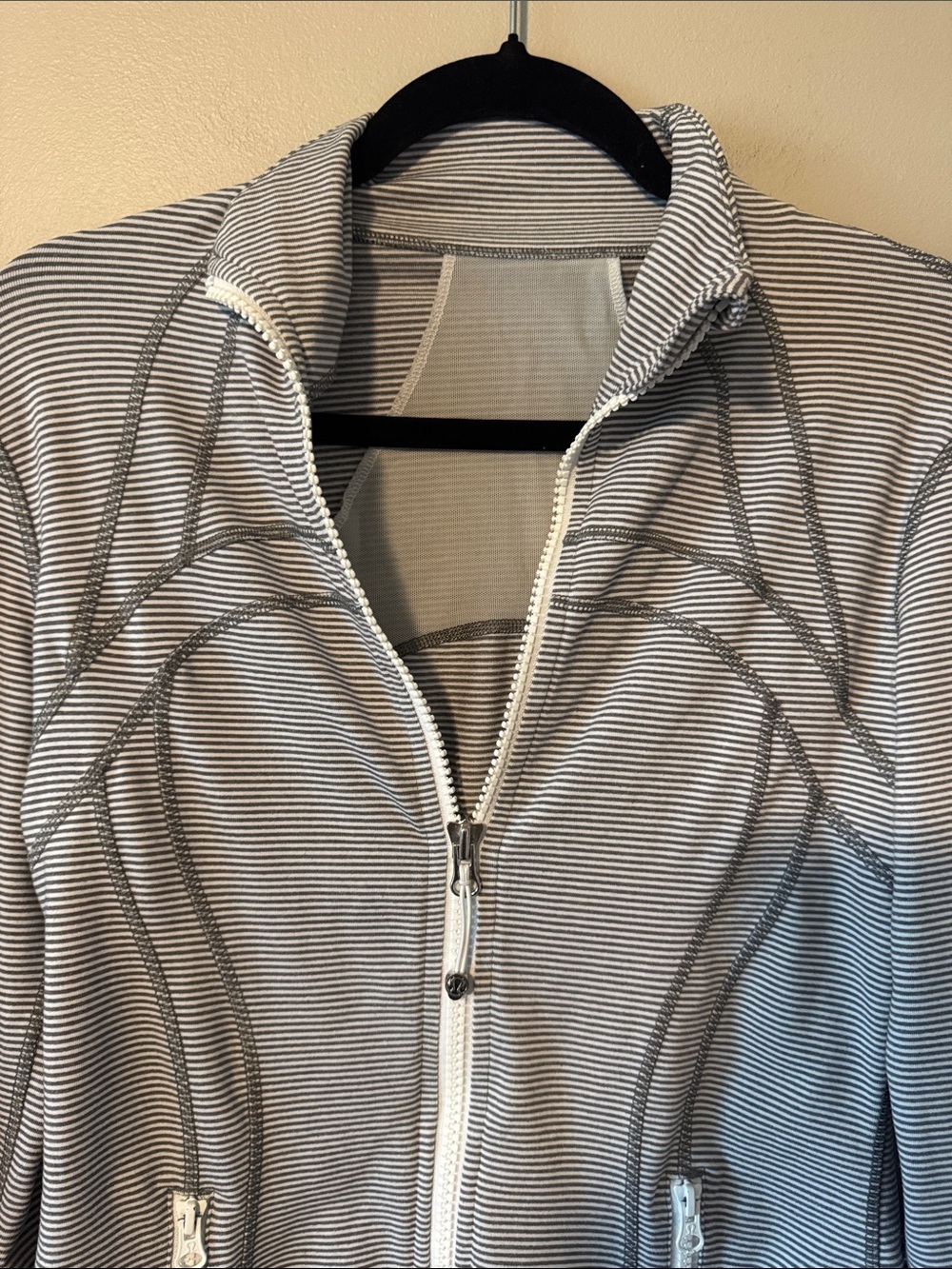 Lululemon Define Jacket Tonka Stripe Heathered Slate White - Picture 3 of 10